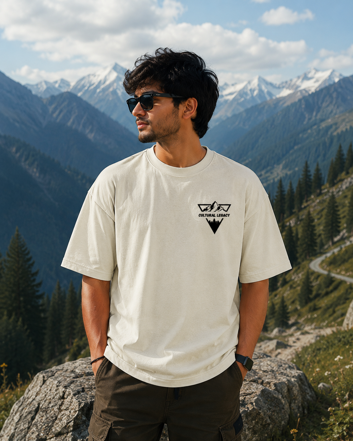 Himachal (Chamba) Heritage Oversized T-Shirt | Premium 240 GSM Cotton | Unisex