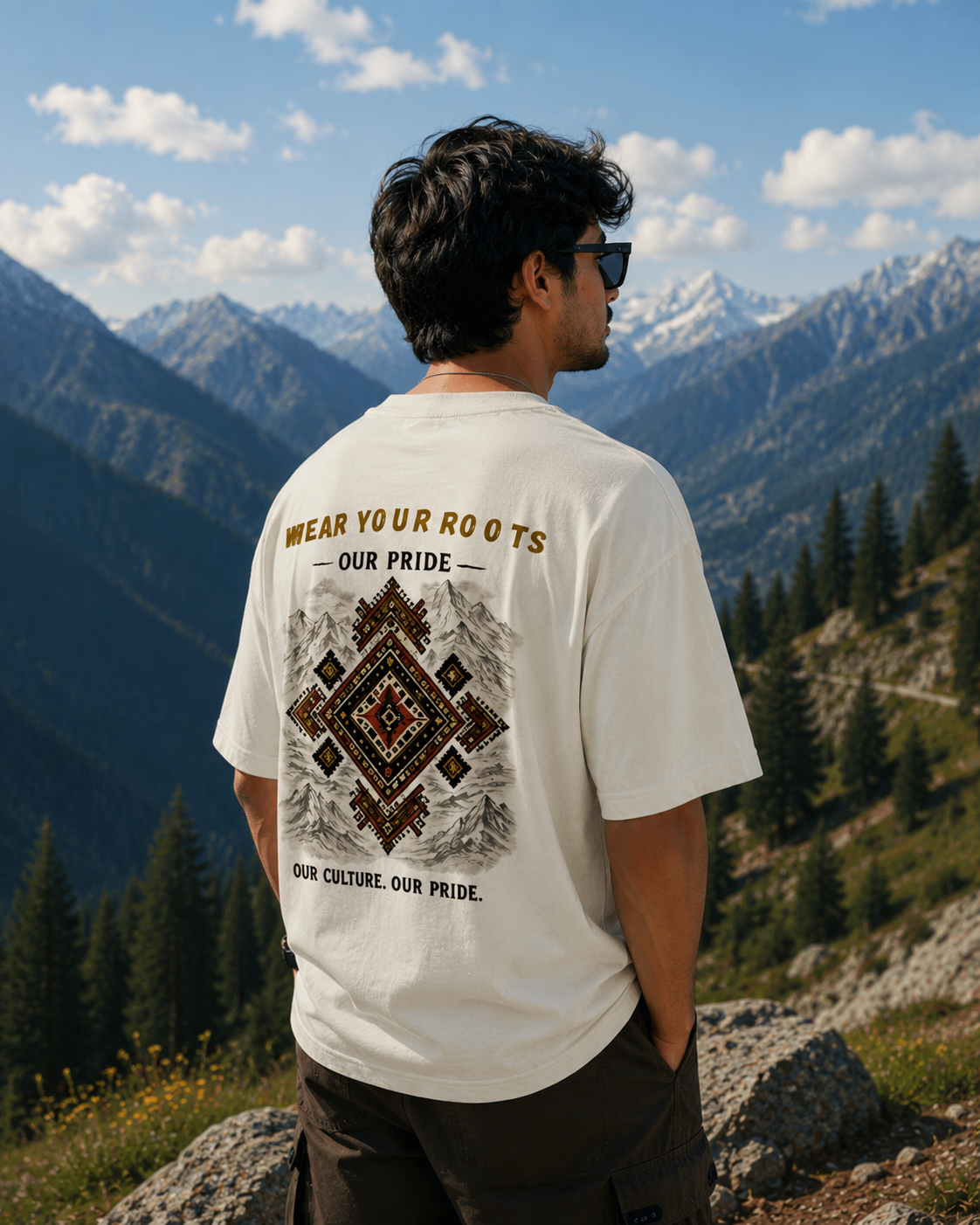 Himachal (Chamba) Heritage Oversized T-Shirt | Premium 240 GSM Cotton | Unisex