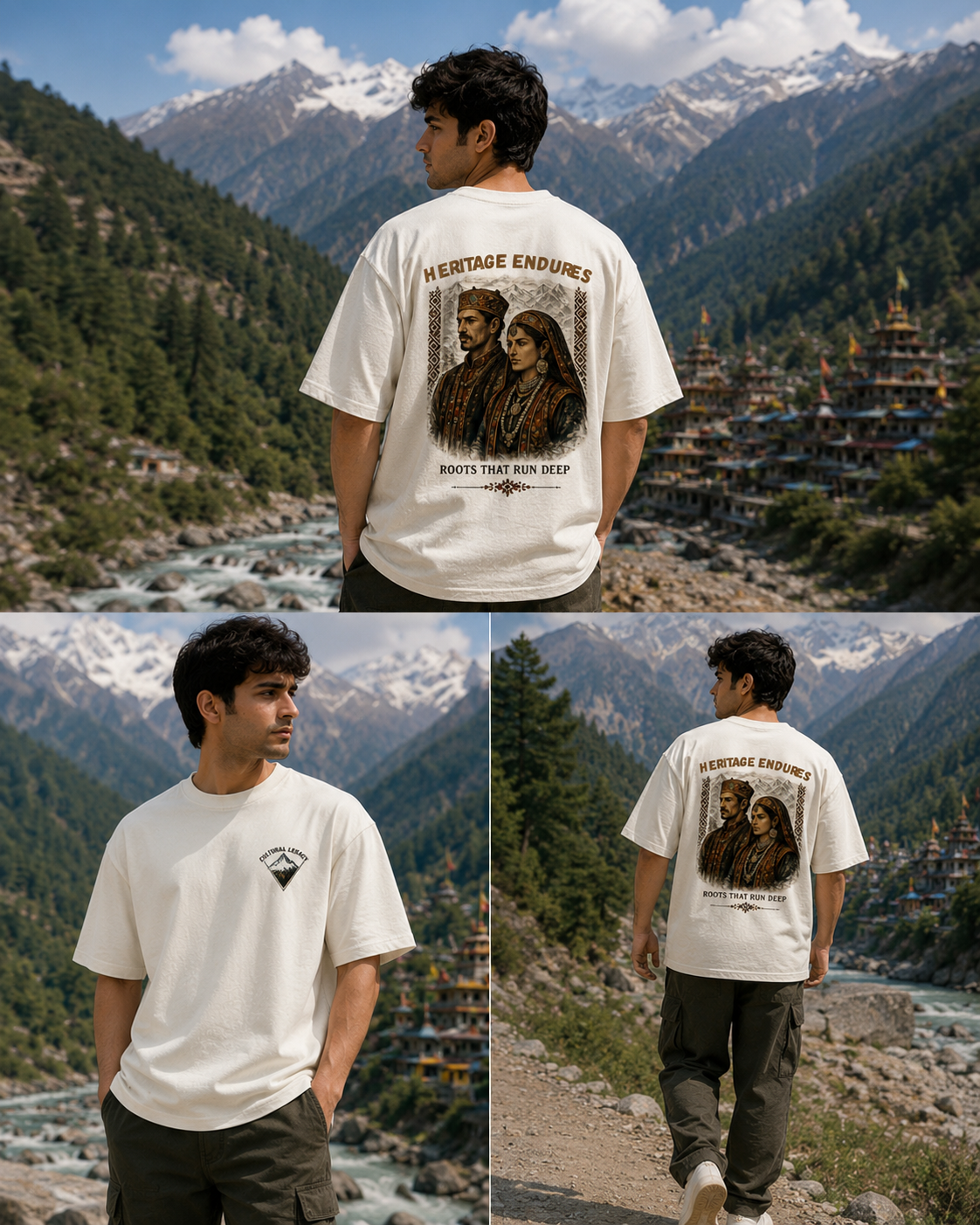 Chamba Heritage Explorer Oversized T-Shirt | Premium 240 GSM Cotton | Unisex