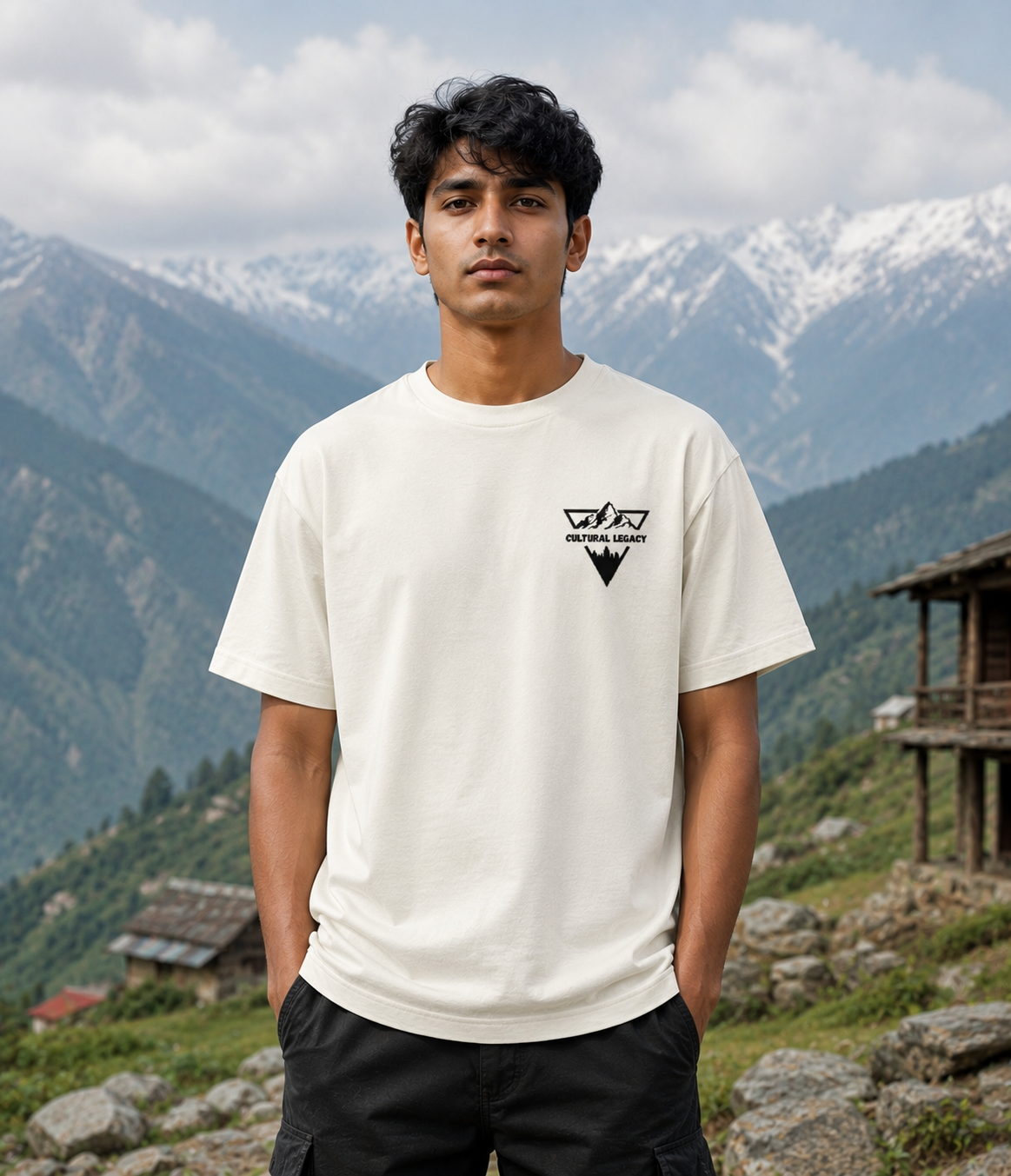 Chamba Culture Oversized Graphic T-Shirt | Premium 240 GSM Cotton Unisex Tee