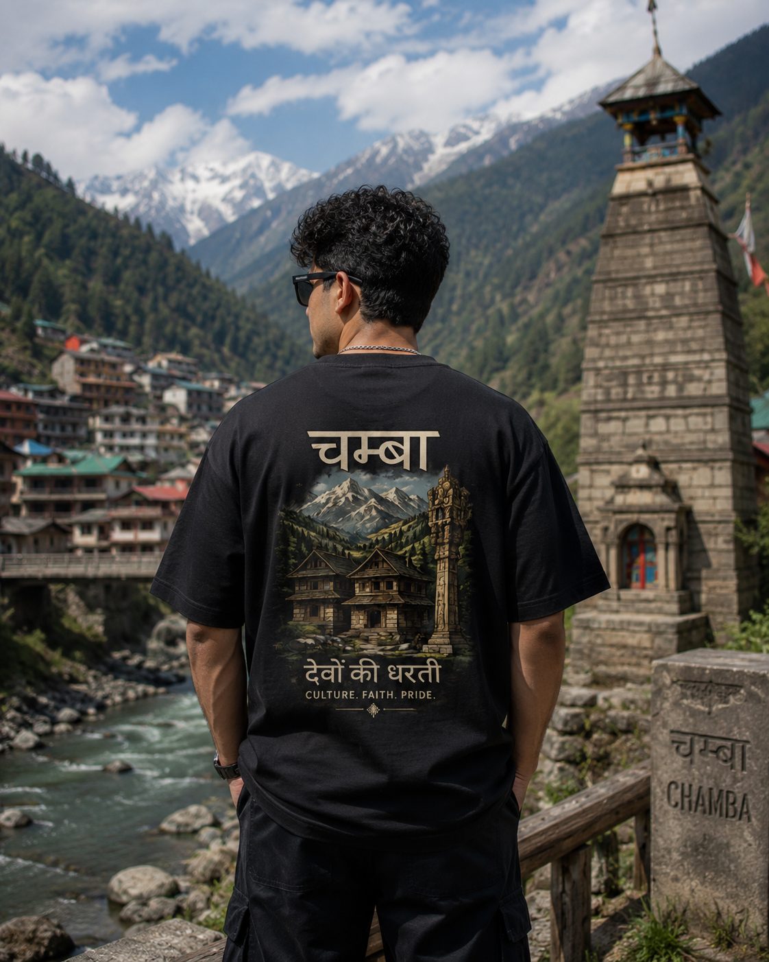 चम्बा – देवों की धरती | Premium Oversized T-Shirt | 240 GSM Cotton | Unisex