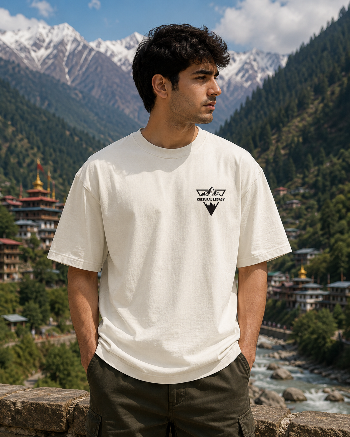 Chamba Heritage Explorer Oversized T-Shirt | Premium 240 GSM Cotton | Unisex