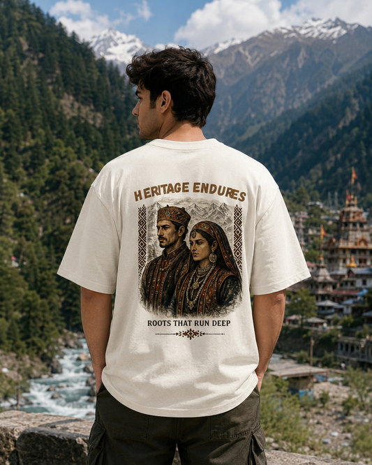 Chamba Heritage Explorer Oversized T-Shirt | Premium 240 GSM Cotton | Unisex