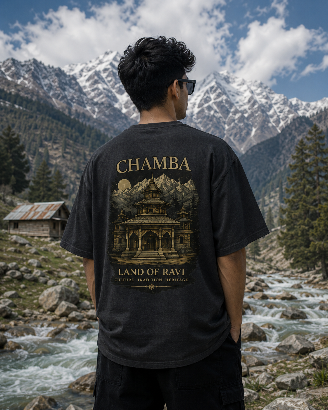 CHAMBA – Land of Ravi | Premium Oversized T-Shirt | 240 GSM Cotton | Unisex