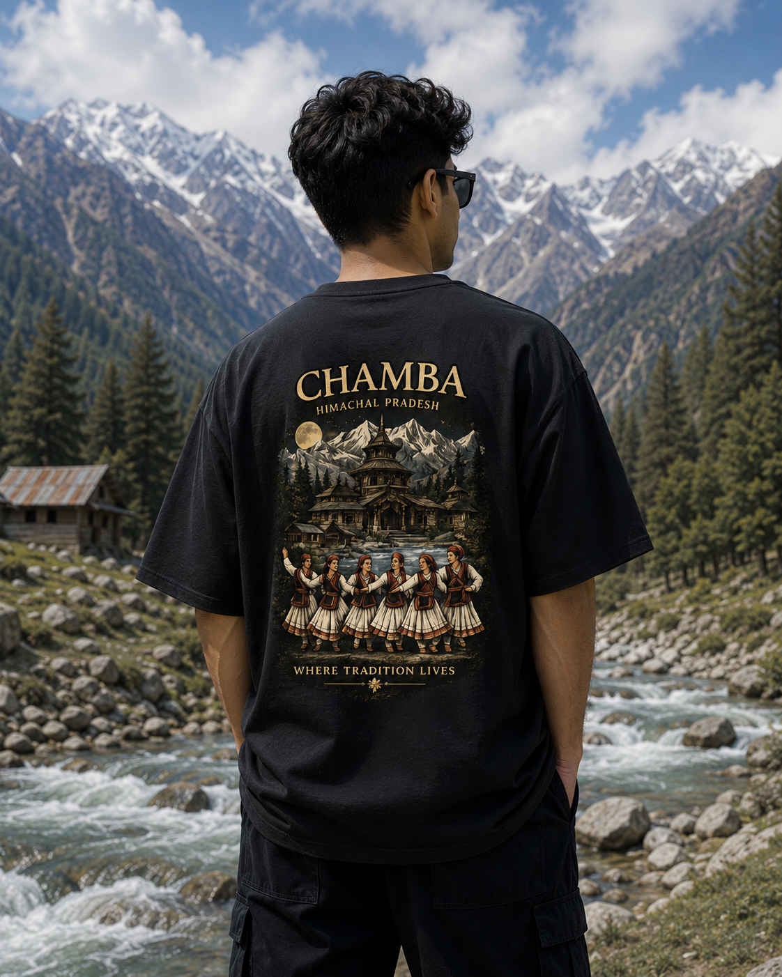 CHAMBA – Where Tradition Lives | Premium Oversized T-Shirt | 240 GSM Cotton | Unisex