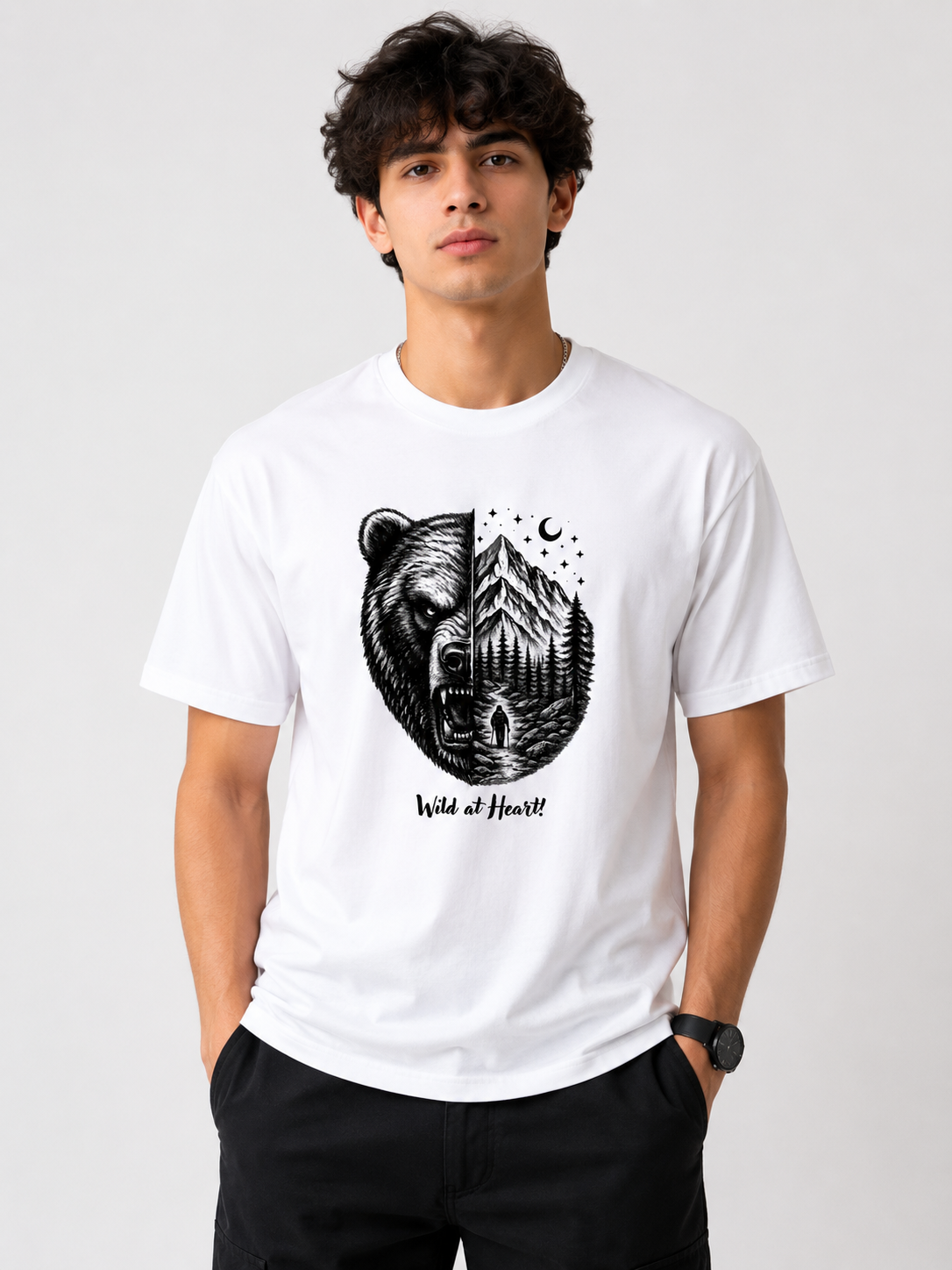 Wild At Heart Nature Bear Premium T-Shirt