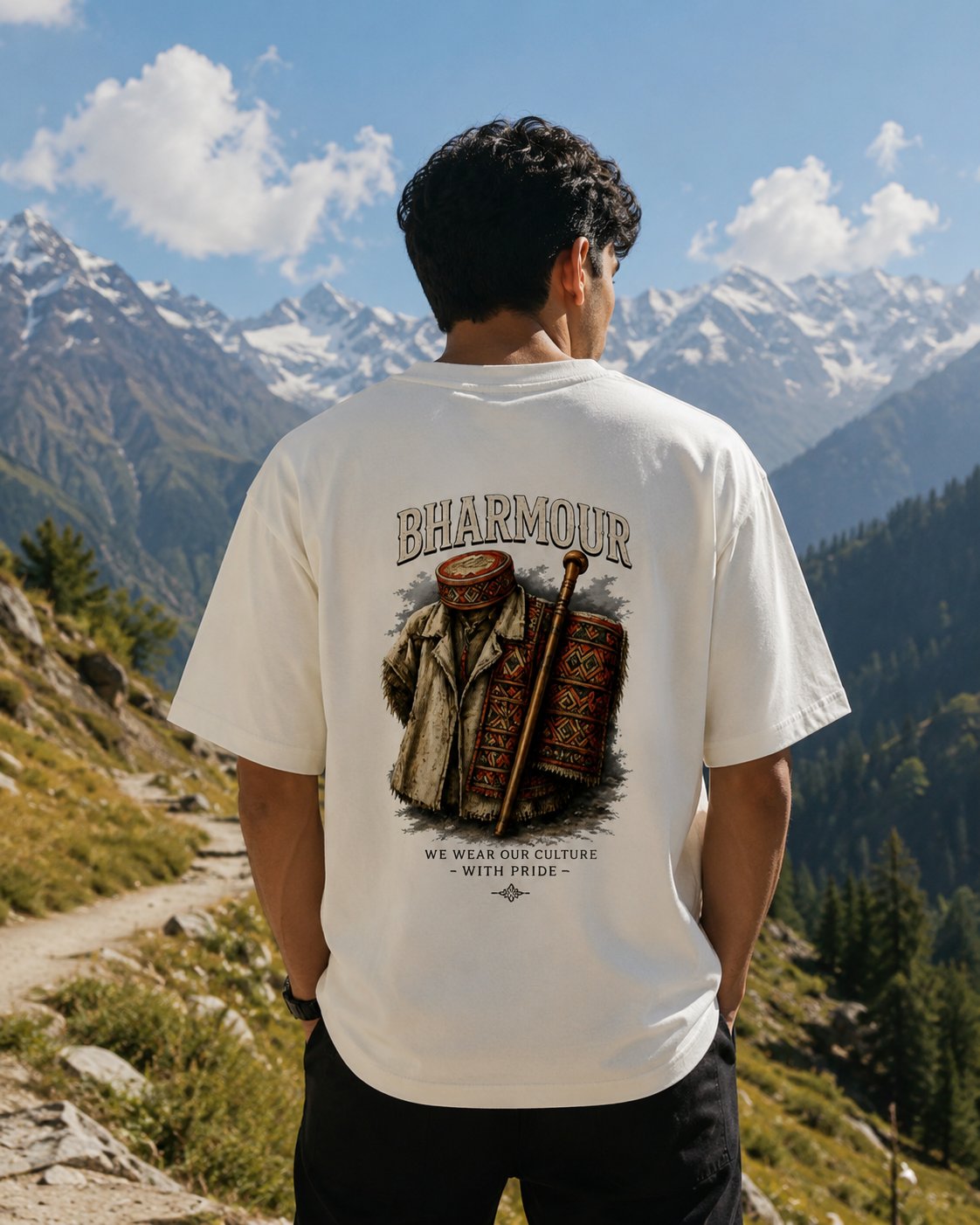 Bharmour Heritage Oversized Graphic T-Shirt | We Wear Our Culture With Pride
