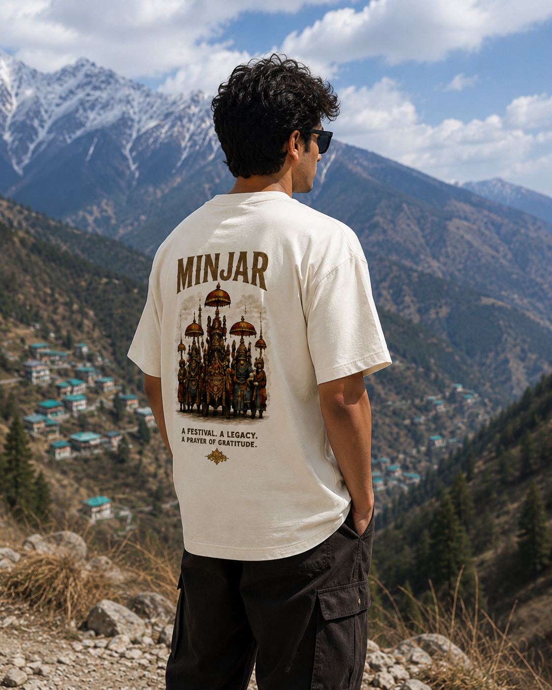 Minjar Festival Heritage Oversized Graphic T-Shirt | Premium 240 GSM Cotton