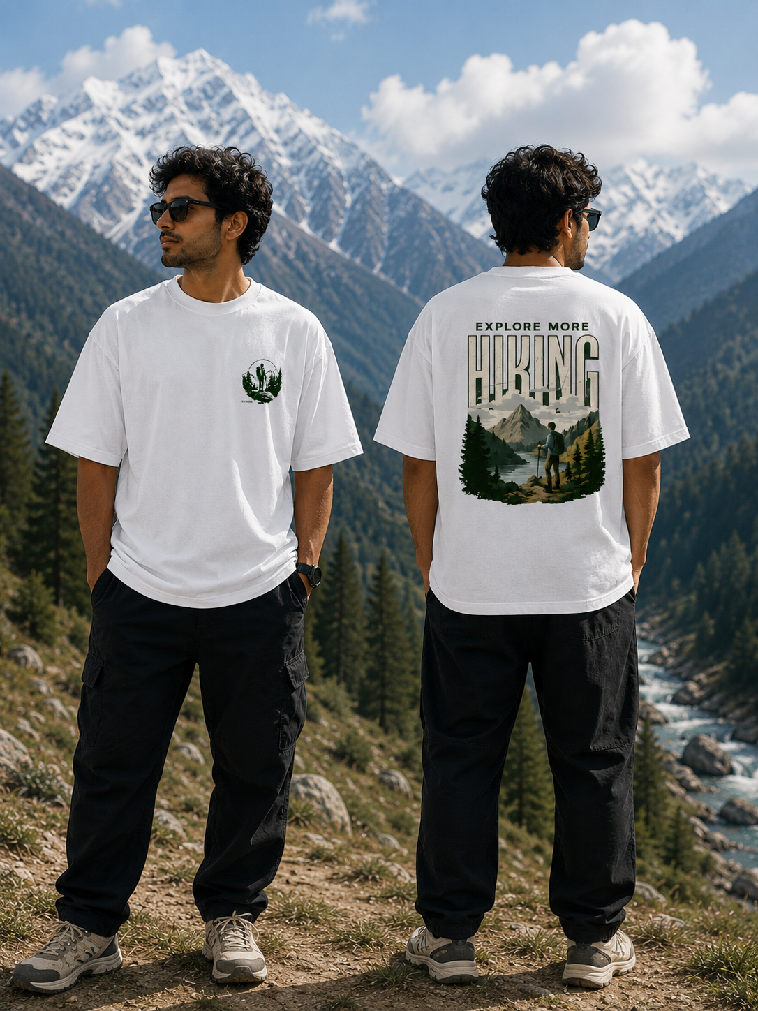 Explore More Hiking Oversized T-Shirt | 240 GSM Premium Cotton | Unisex