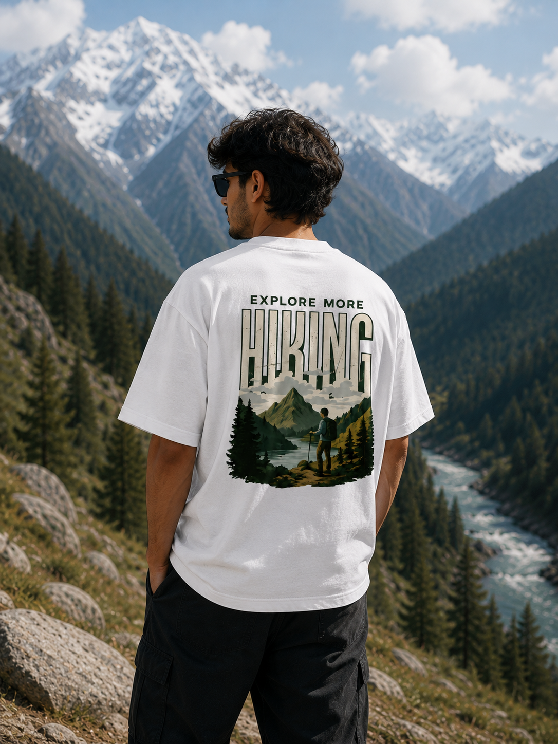 Explore More Hiking Oversized T-Shirt | 240 GSM Premium Cotton | Unisex
