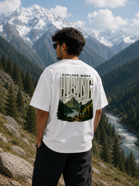 Explore More Hiking Oversized T-Shirt | 240 GSM Premium Cotton | Unisex