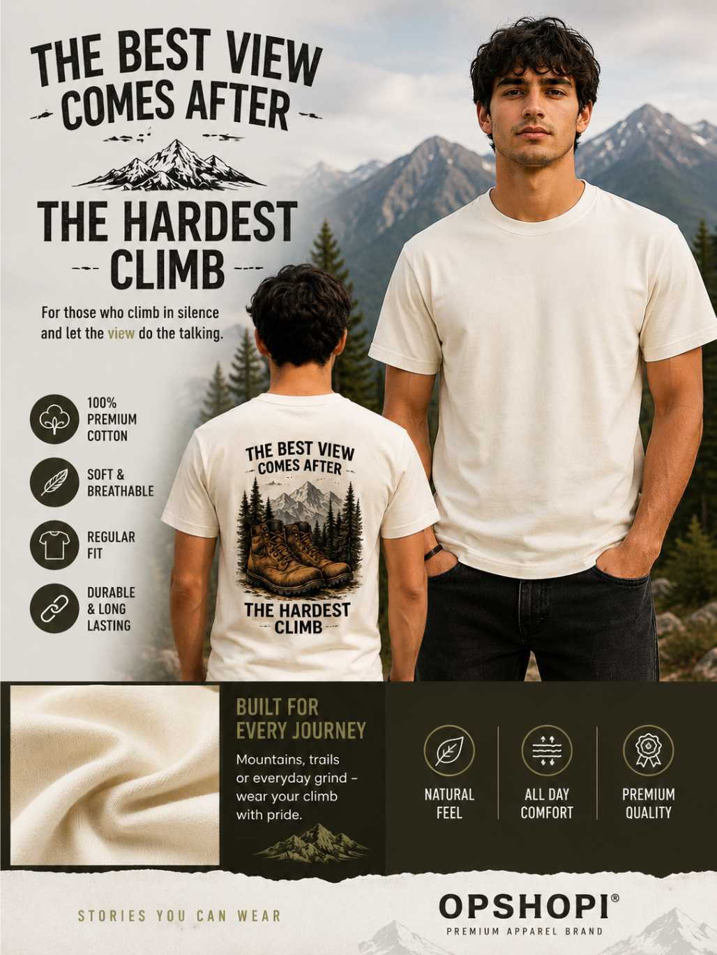 The Best View Comes After The Hardest Climb | Unisex Regular Fit T-Shirt