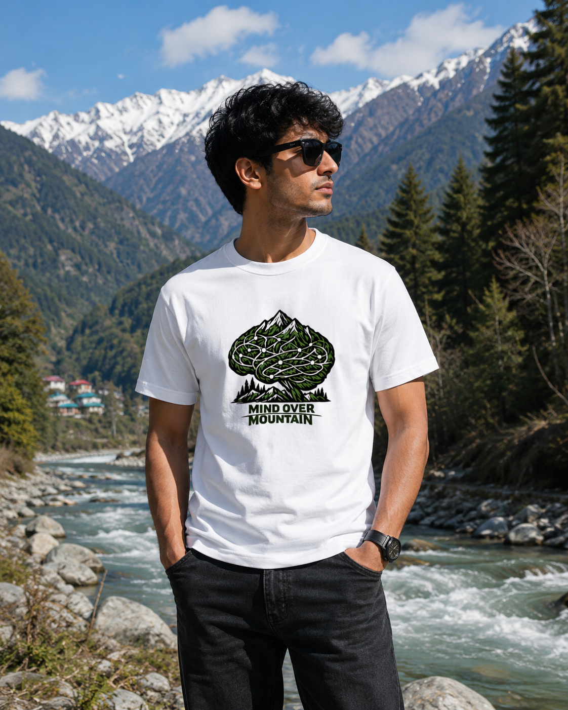 Mind Over Mountain™ Premium Graphic T-Shirt | 100% Cotton 180 GSM | Regular Fit | OPSHOPI