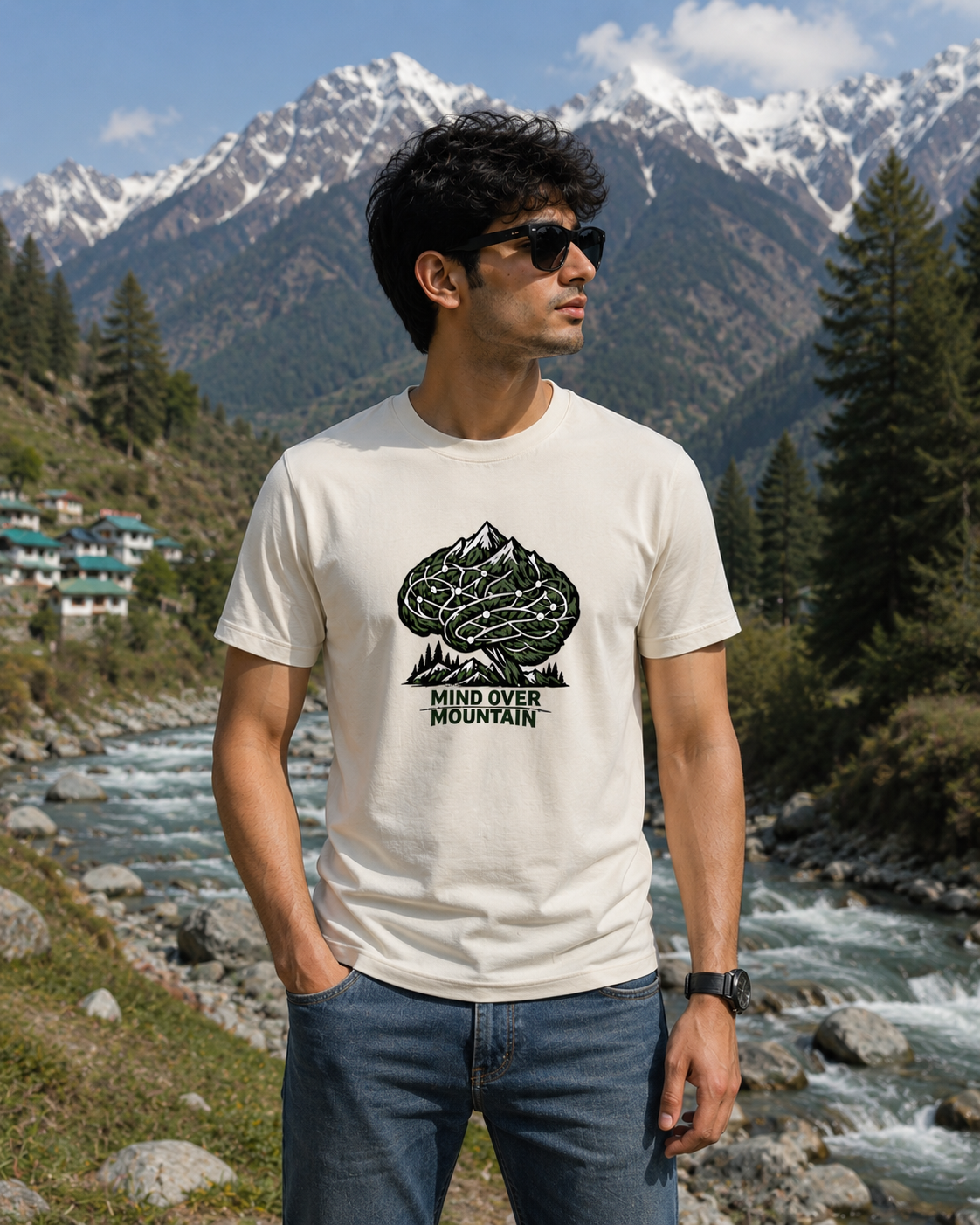 Mind Over Mountain™ Premium Graphic T-Shirt | 100% Cotton 180 GSM | Regular Fit | OPSHOPI