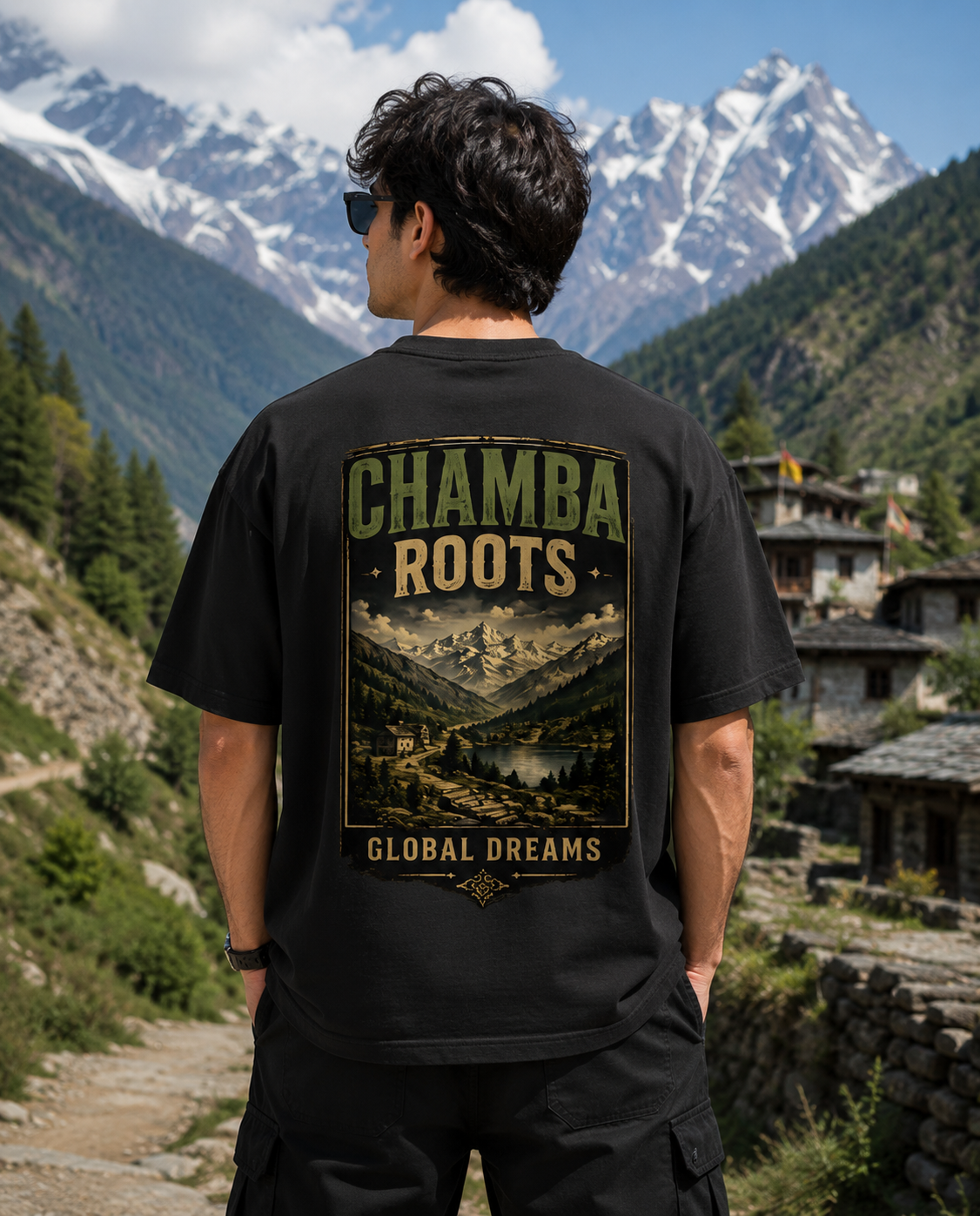 Chamba Roots – Global Dreams | Premium Oversized T-Shirt