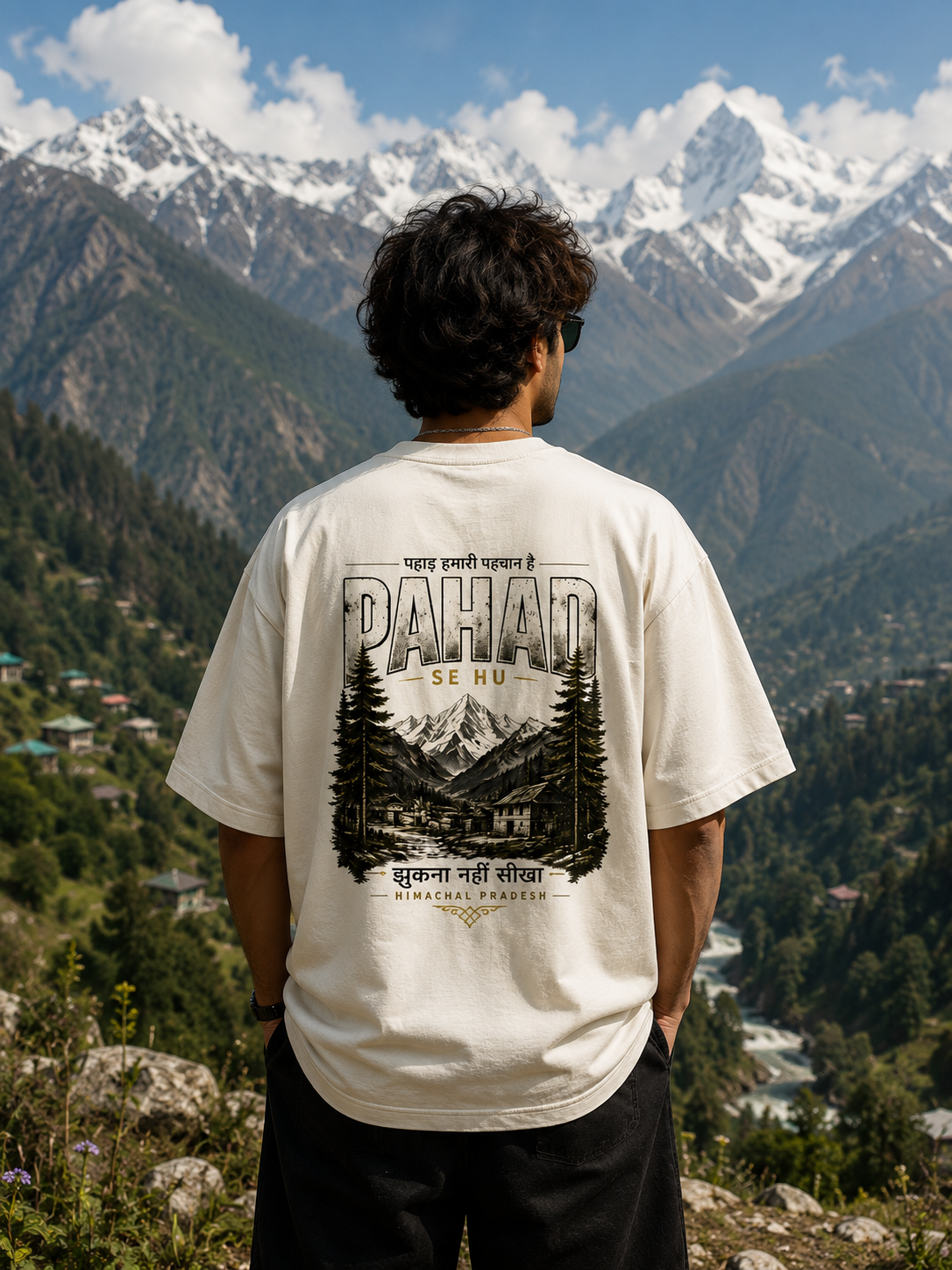 PAHAD SE HU™ Oversized Classic T-Shirt | Himachal Pradesh Edition