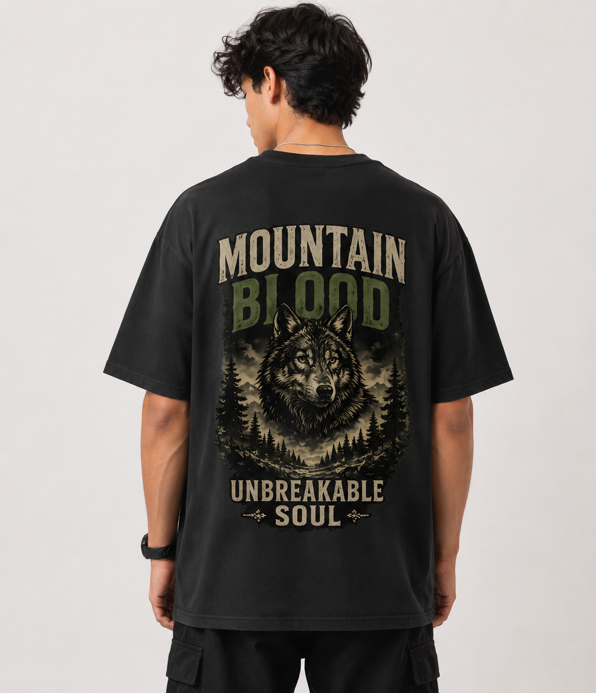 Mountain Blood – Unbreakable Soul | Oversized Premium Cotton T-Shirt