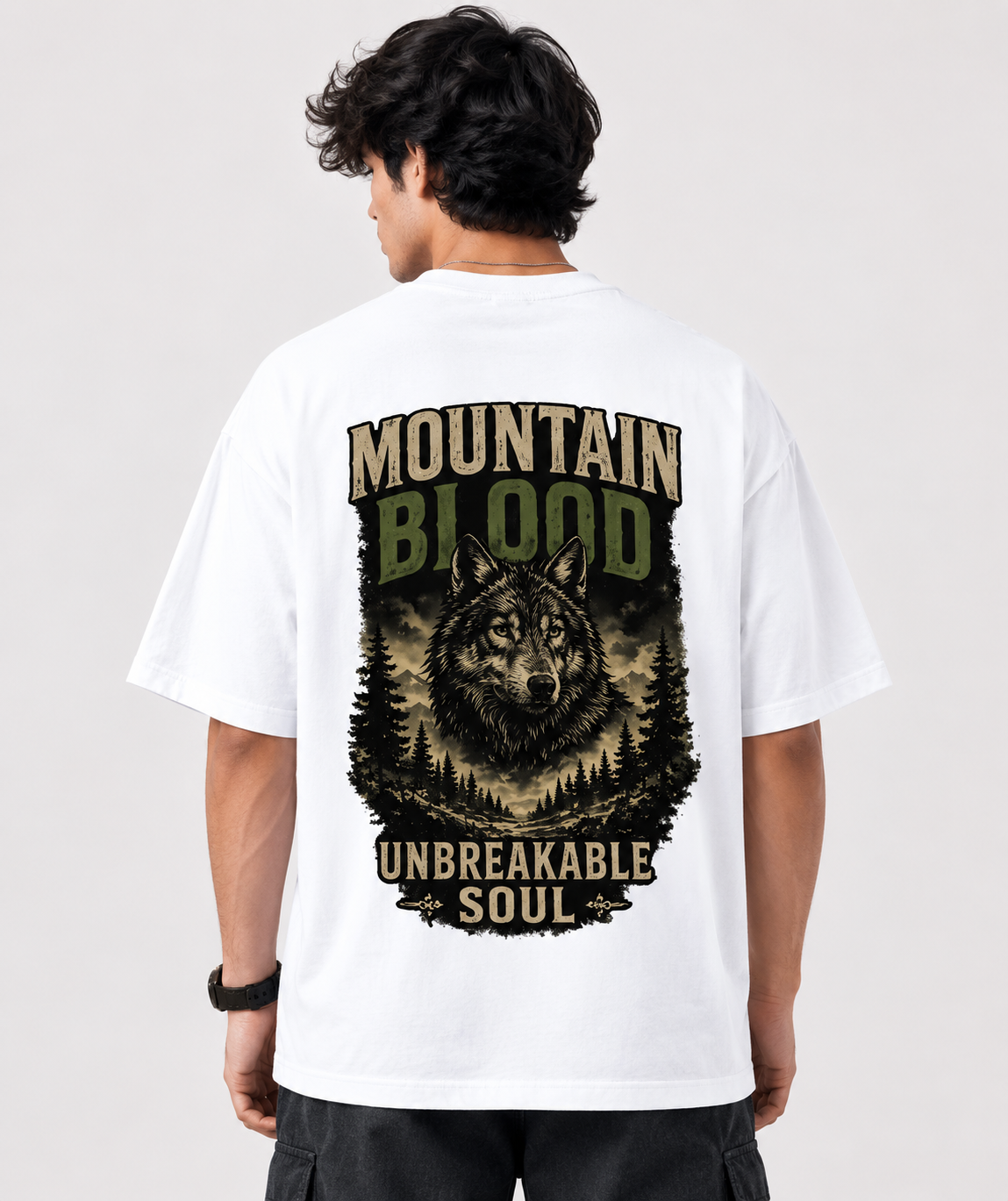 Mountain Blood – Unbreakable Soul | Oversized Premium Cotton T-Shirt