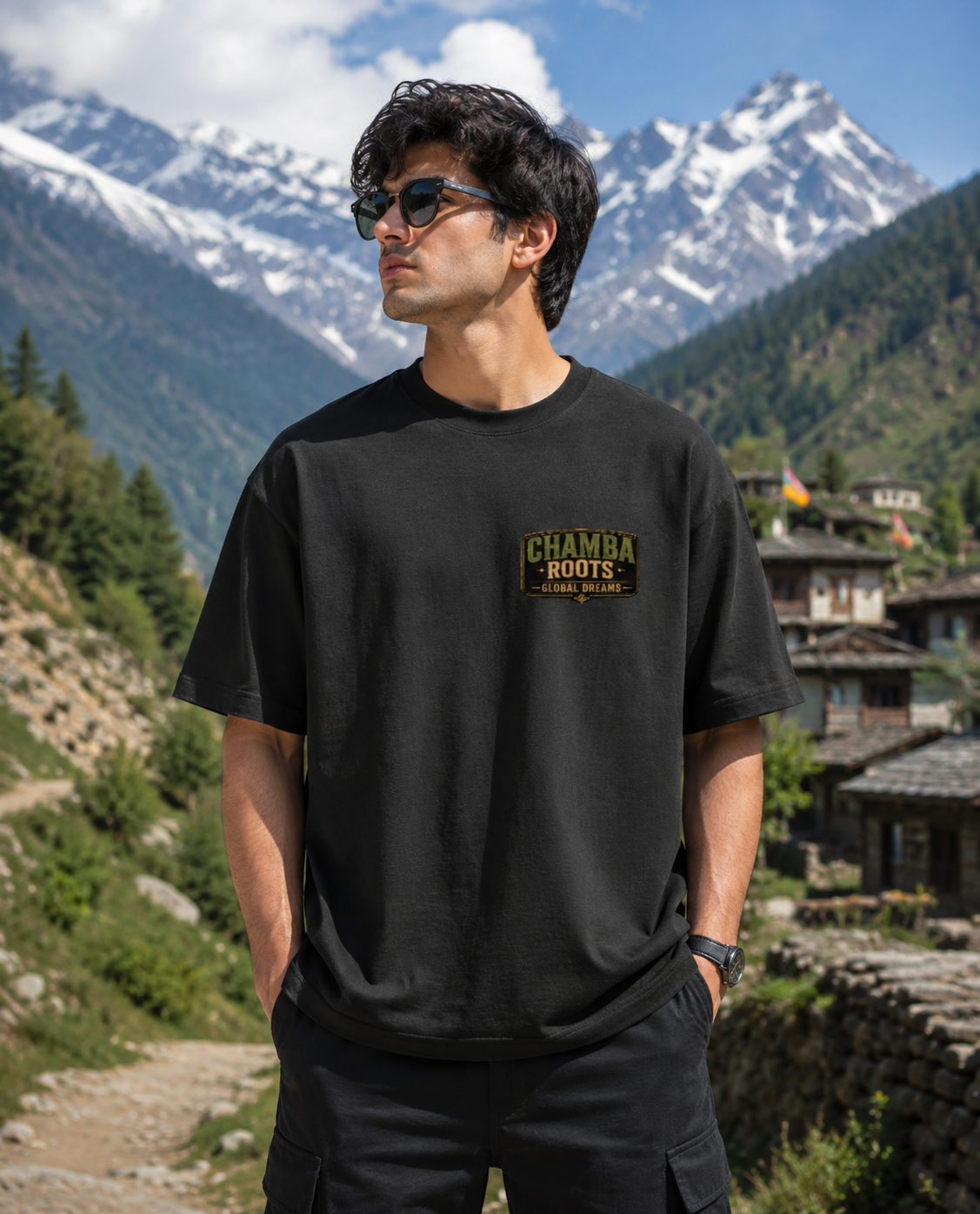 Chamba Roots – Global Dreams | Premium Oversized T-Shirt