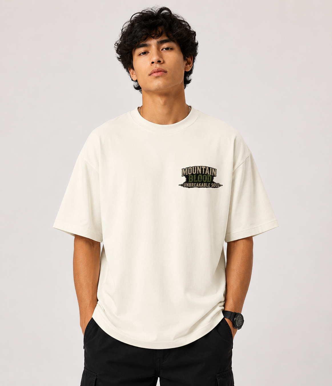 Mountain Blood – Unbreakable Soul | Oversized Premium Cotton T-Shirt