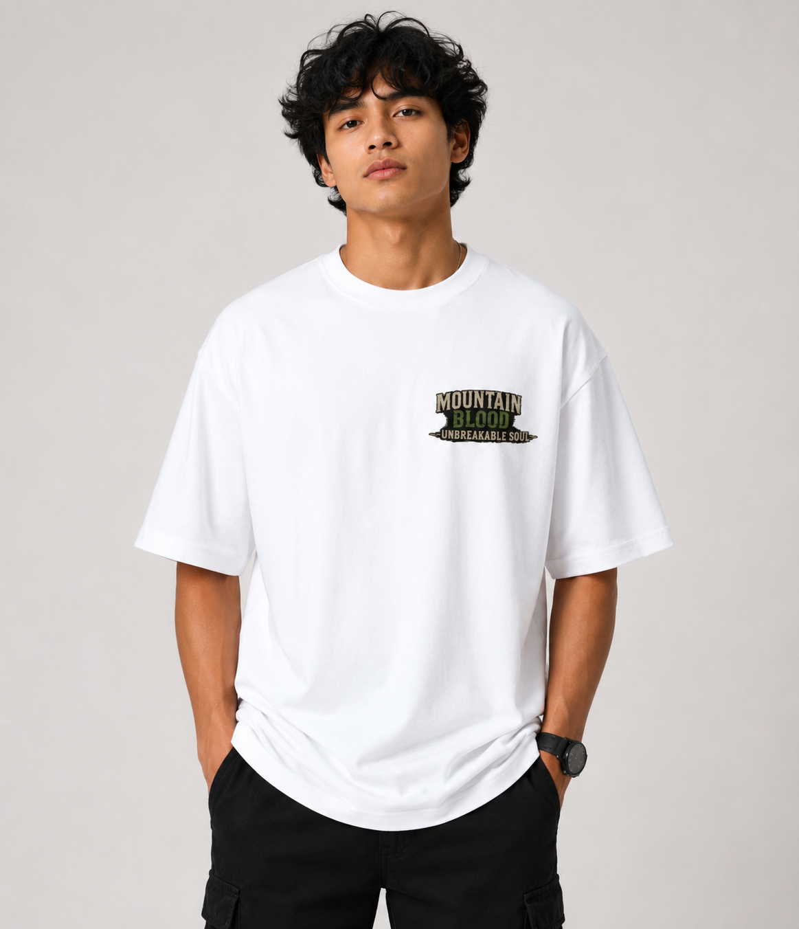 Mountain Blood – Unbreakable Soul | Oversized Premium Cotton T-Shirt