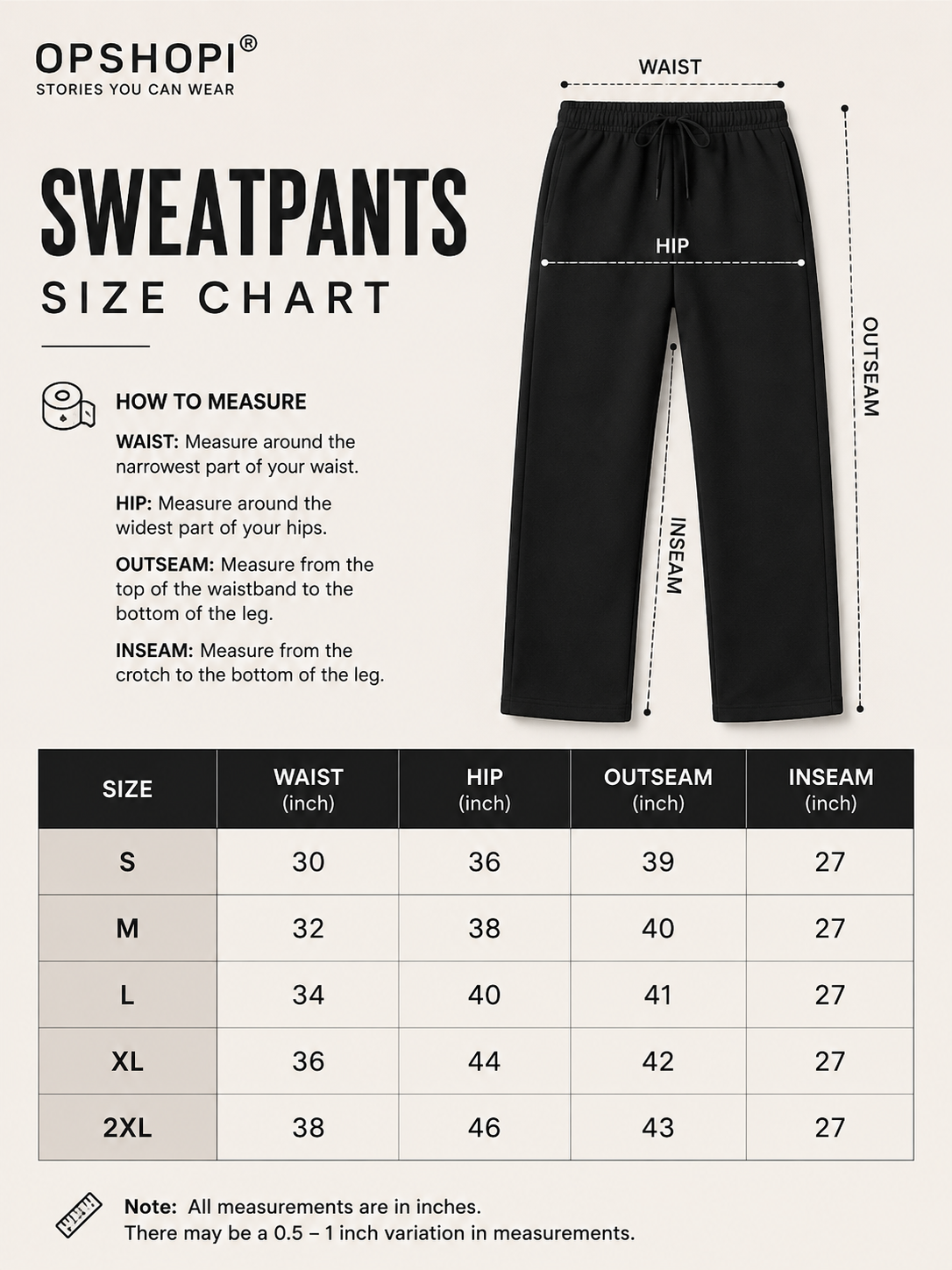 OPSHOPI Premium Unisex Terry Sweatpants – Relaxed Fit | 260 GSM