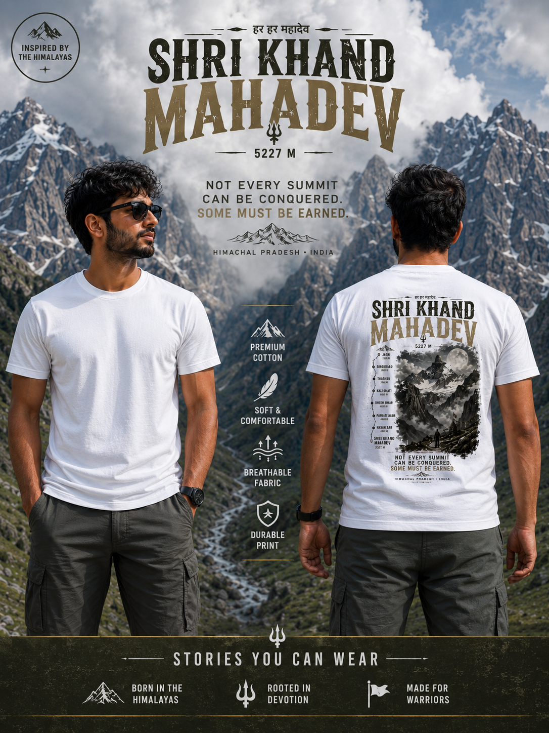 Shri Khand Mahadev 5227M Regular Fit T-Shirt – Premium Cotton