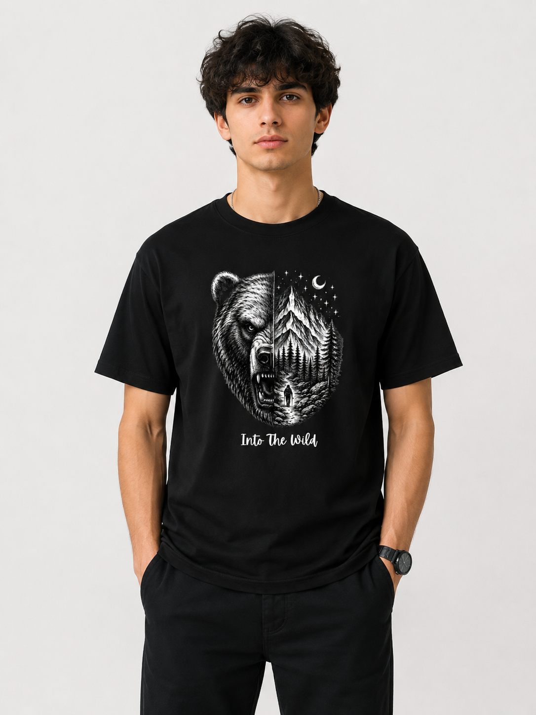 Into The Wild – Grizzly Bear Mountain Adventure T-Shirt